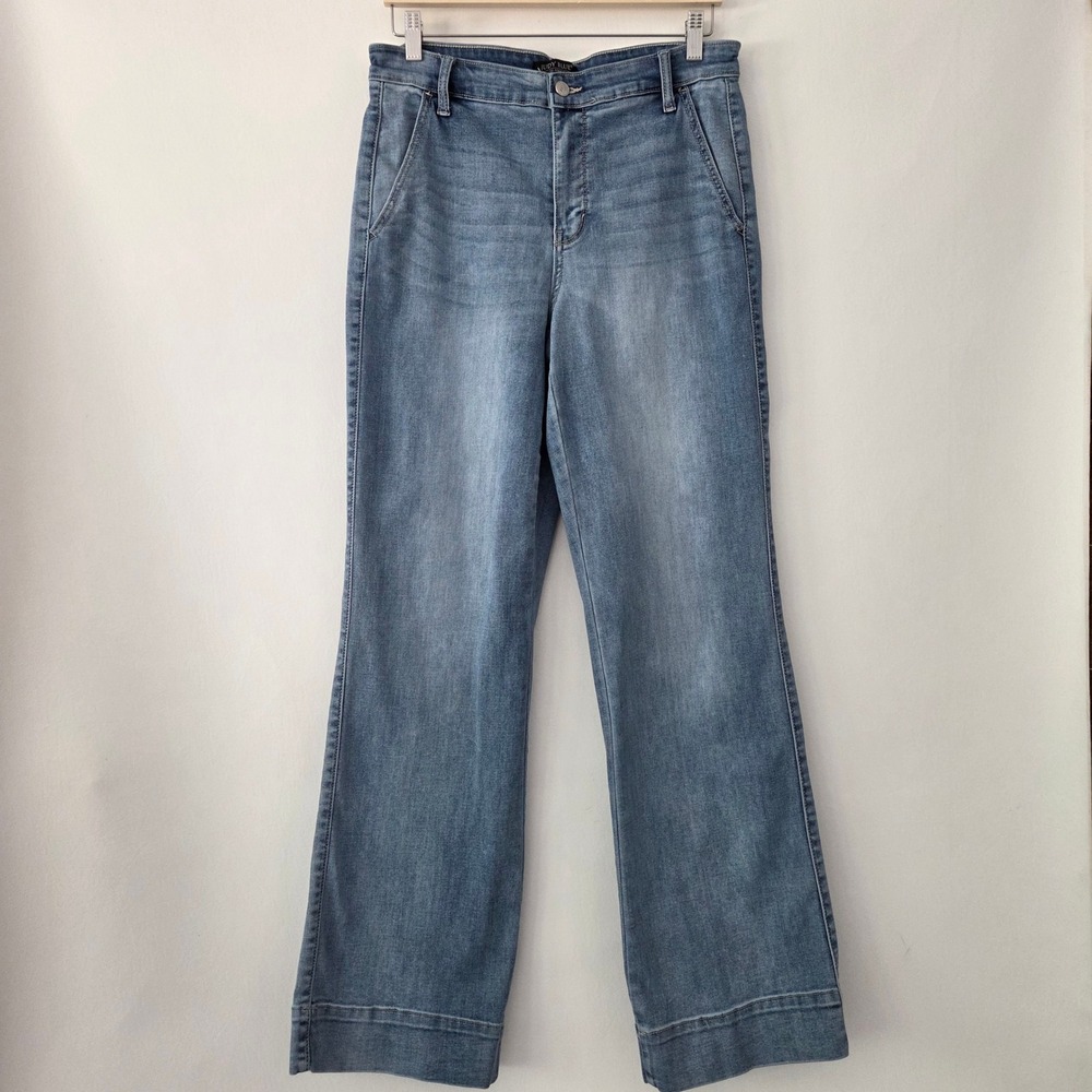 Judy Blue Wide Leg Jeans Blue High Rise Stretch Denim Womens 13/31
